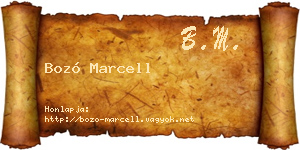 Bozó Marcell névjegykártya