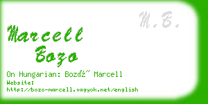 marcell bozo business card